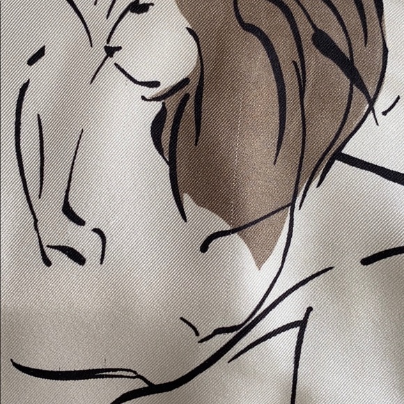 Lafayette 148 Scottie Lion Print Silk Blouse - Picture 8 of 8